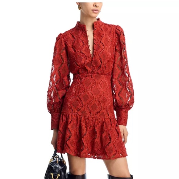 Aqua - Wavy Lace Dress - Exclusive 70's Collection - Sz M - NWT - Picture 2 of 5